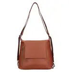 Dámska kožená kabelka/batoh SendiDesign Jena - koňak