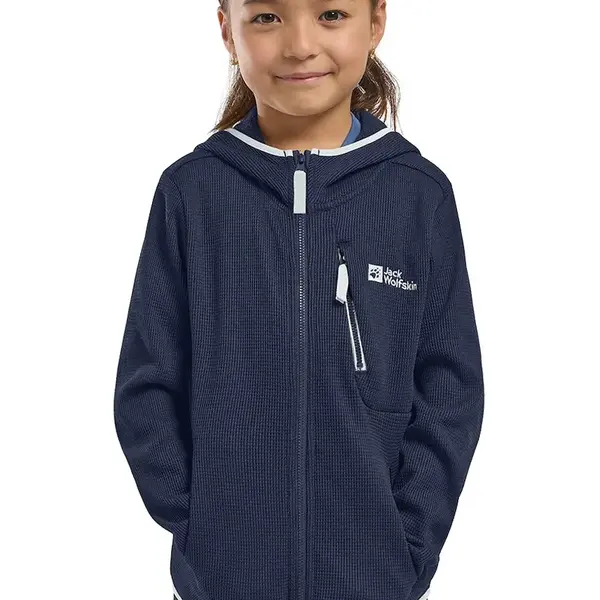 Dětská bunda Jack Wolfskin ACTAMICRID MIDLAYER tmavomodrá barva