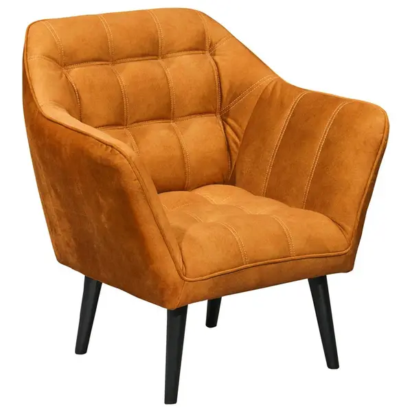 MID.YOU KOKTEJLOVÉ KŘESLO, textil, kompozitní dřevo, měděné barvy