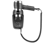 Fén na zeď se zásuvkou pro holicí strojek Valera Action Super Plus 1600 Shaver - 1600 W, černý (542.06/044.05) + dárek zdarma