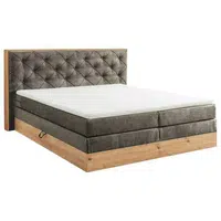 Esposa POSTEL BOXSPRING, 180/200 cm, hnědá, šedá, přírodní barvy