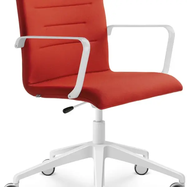 LD SEATING Kancelářská židle OSLO 227-F80-N0, kříž a područky bílé