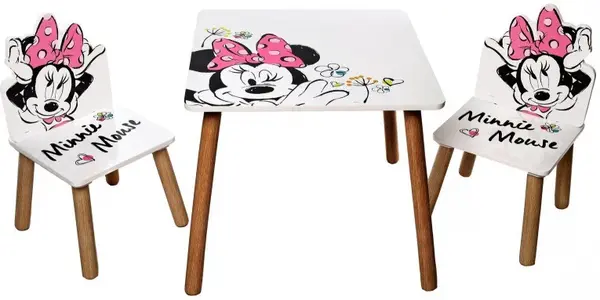 BHome Dětský stůl s židlemi MINNIE MOUSE
