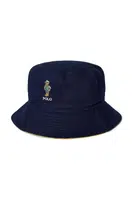 Dětský bavlněný klobouk Polo Ralph Lauren tmavomodrá barva, 323958984001
