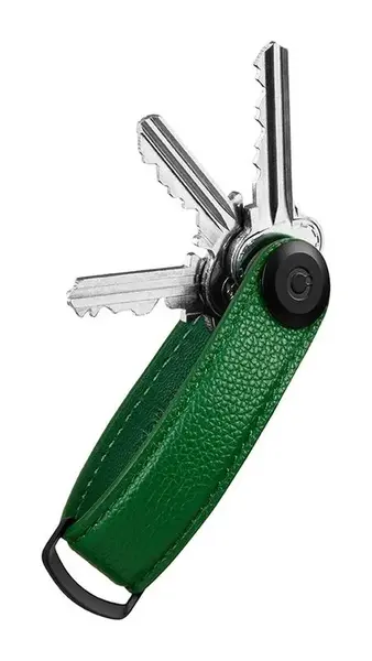 Klíčenka Orbitkey Pebbled Leather Key Organiser Emerald