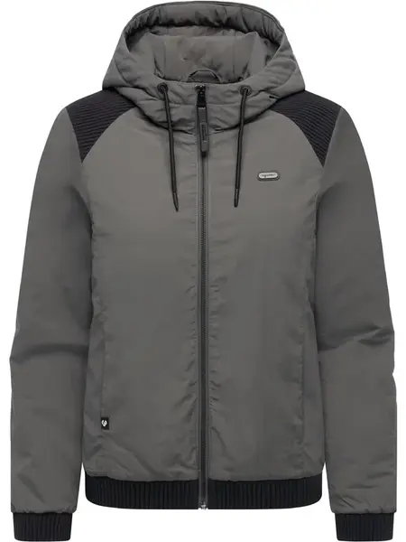 Ragwear Prechodná bunda 'Chinta'  tmavosivá / čierna