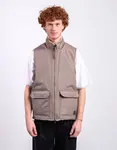 Taion Non Down Military Reversible Boa Hi Neck Vest L.MOCHA×BEIGE XS
