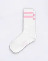 Organic Basics Core Stripe Crew Socks 3-pack White / Soft Pink 35-38