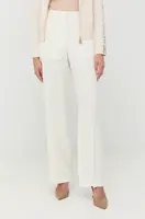 Kalhoty Victoria Beckham dámské, bílá barva, jednoduché, high waist