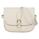 Dámska crossbody kožená kabelka Burkely Moja - krémová