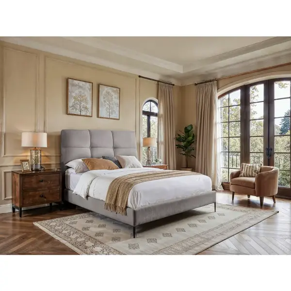 MID.YOU POSTEL BOXSPRING, 120/200 cm, šedá