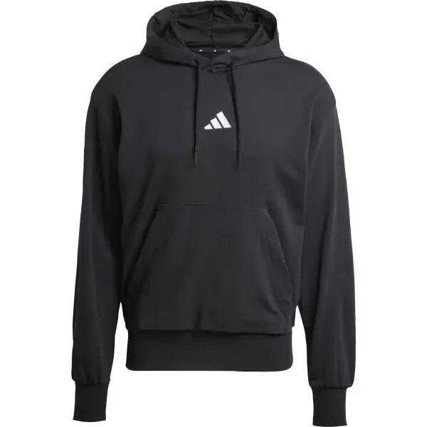 adidas M FEEL COZY HOODED Pánska mikina, čierna, veľkosť