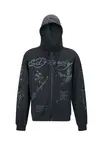 Ed Hardy Tepláková bunda 'Death-Before'  sivá / čierna