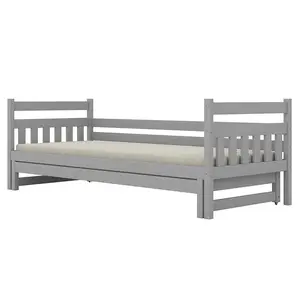 Posteľ Dawid s prístelkou 90x180 sivá