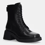 Kožené kotníkové boty Vagabond Shoemakers DORAH dámské, černá barva, na podpatku, 5842-001-20
