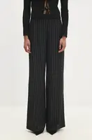 Kalhoty Answear.LAB dámské, černá barva, jednoduché, high waist