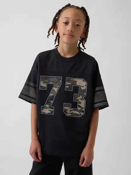 GAP Dětské oversize tričko z funkční síťoviny