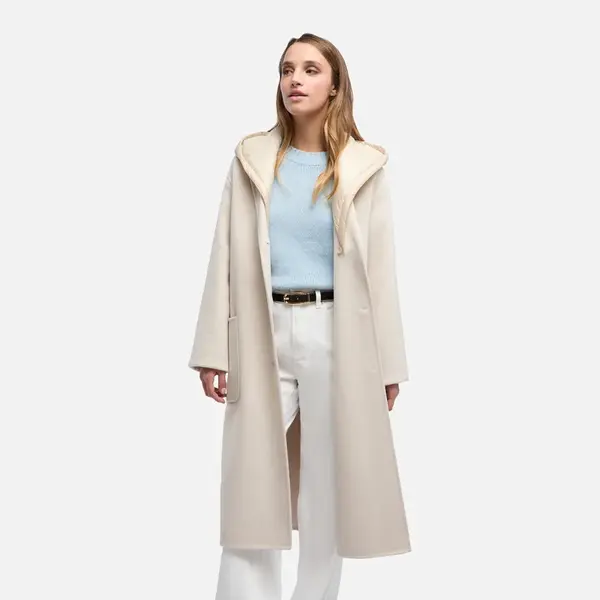 Cream Women's Coat Geox Rawelle - Women's