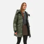 Khaki dámská prošívaná bunda Geox Serilda - Dámské