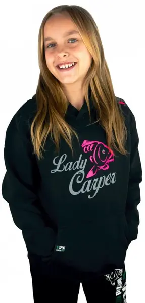 R-spekt detská mikina s kapucňou lady carper black - 5/6 yrs