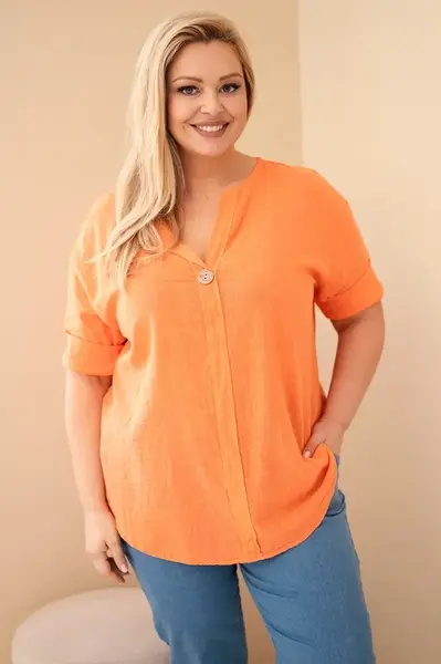 Kesi Włoski dámska plus size blúzka oranžová