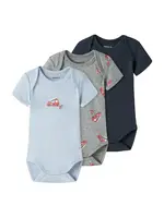 NAME IT Body  námornícka modrá / svetlomodrá / sivá melírovaná / krvavo červená