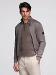 Ombre Men's jacket with high collar and fleece interior
