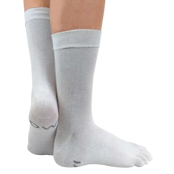 2 páry Tenké bavlnené prstové ponožky IOMI TOE Biele - Veľkosť ponožky 37-42