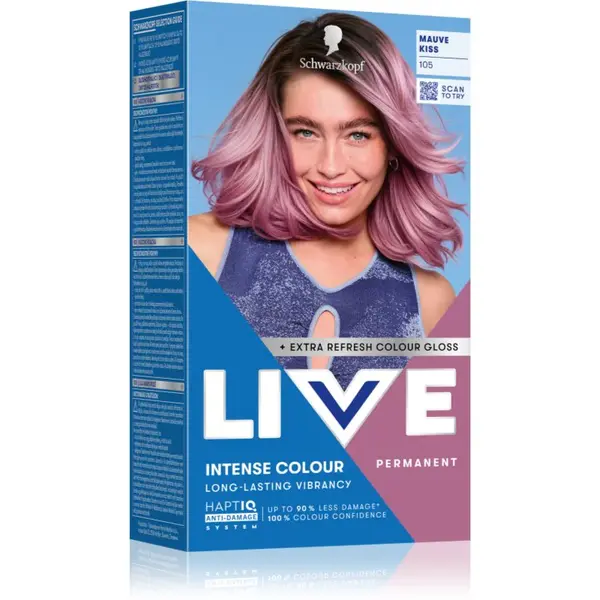 Schwarzkopf LIVE Intense Colour permanentná farba na vlasy odtieň 105 Mauve Kiss 1 ks