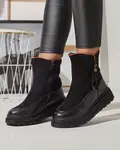 Resti Black women's flat-heeled boots Mefina- Footwear