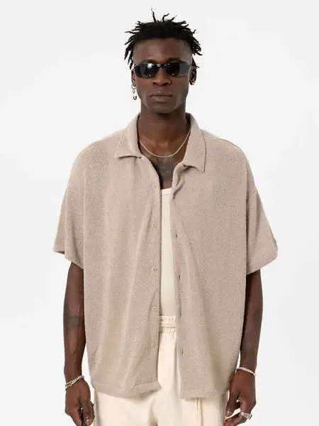 VAMOS CLO Košeľa  béžová