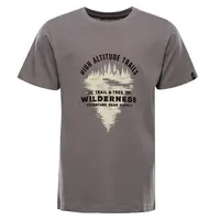 Pánské bavlněné triko alpine pro domen světle šedá l