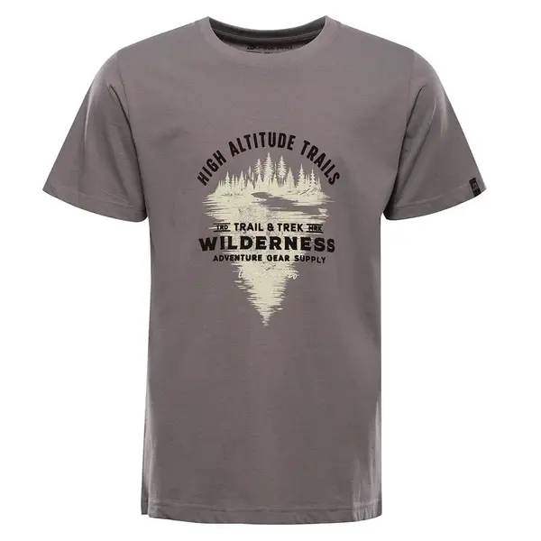 Pánské bavlněné triko alpine pro domen světle šedá l