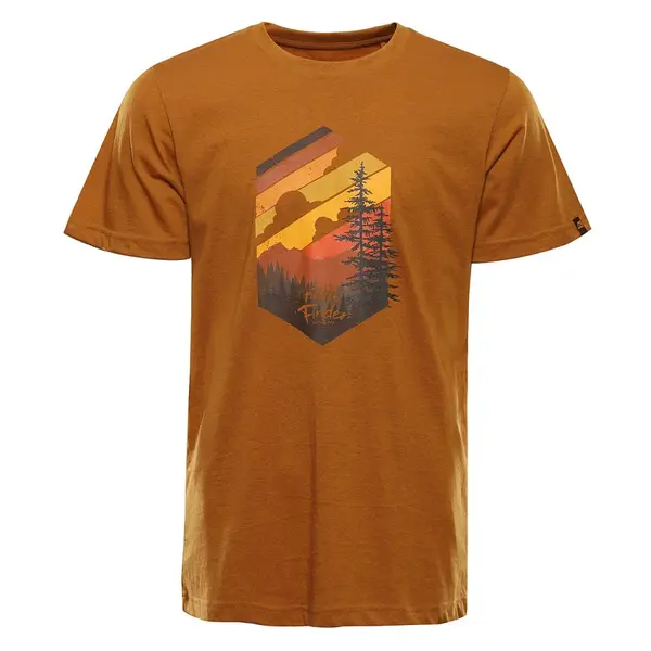 Pánské triko z nemačkavého materiálu alpine pro noger oranžová xl