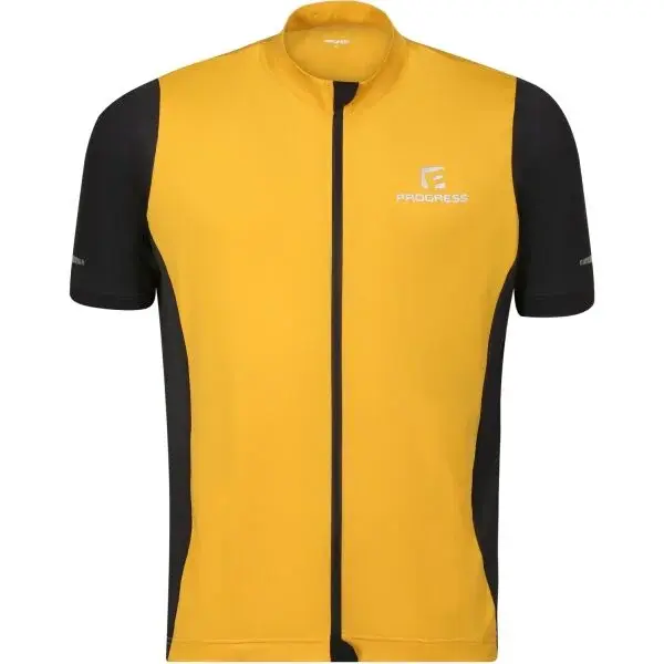 PROGRESS GRAVEL Pánsky cyklistický dres, žltá, veľkosť