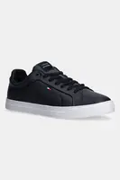 Kožené sneakers boty Tommy Hilfiger ICON COURT LTH FLAG ESS