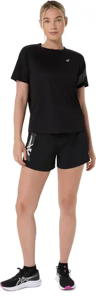 ASICS Funkčné tričko  čierna / biela