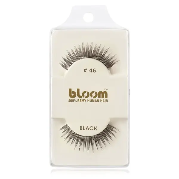 Bloom Natural nalepovací řasy z přírodních vlasů No. 46 (Black) 1 cm