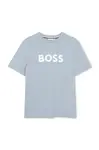 BOSS Dětské bavlněné tričko BOSS