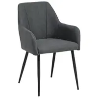 MID.YOU ŽIDLE S PODRUČKAMI, železo, tkaná látka, šedá, černá