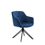 P & B ŽIDLE S PODRUČKAMI, samet, modrá