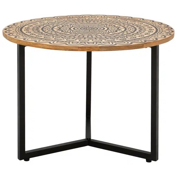 Livetastic KONFERENČNÍ STOLEK, přírodní barvy, černá, dřevo, kov, 60/60/40 cm