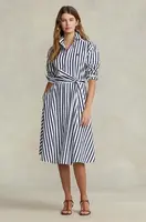 Bavlněné šaty Polo Ralph Lauren tmavomodrá barva, mini, 211891428