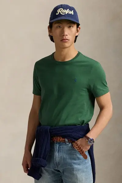 Bavlněné tričko Polo Ralph Lauren pánské, červená barva, 710671438