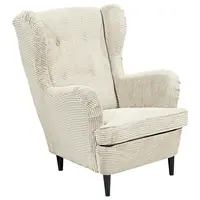 MID.YOU KŘESLO UŠÁK, textil, krémová