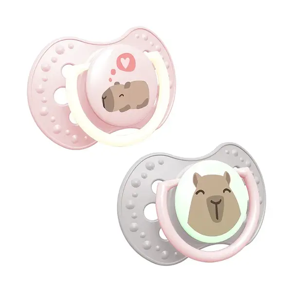 LOVI Dudlík silikonový dynamický capichill holka 18m+ 2 kusy