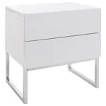 Livetastic NOČNÍ STOLEK, bílá, barvy chromu, 50/50/40 cm