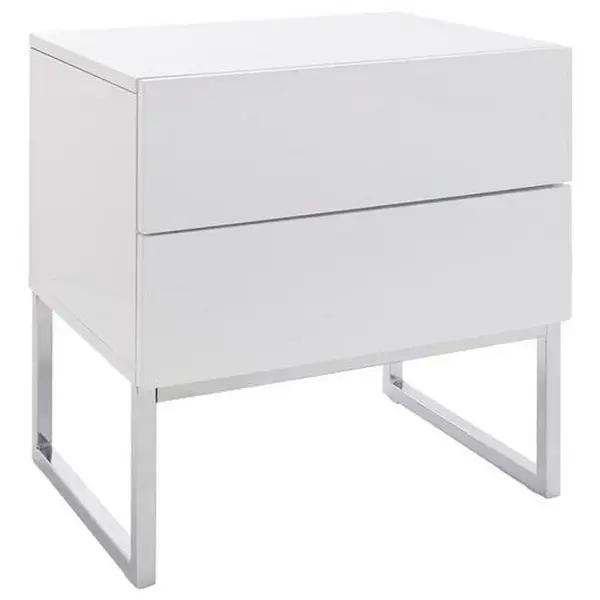 Livetastic NOČNÍ STOLEK, bílá, barvy chromu, 50/50/40 cm