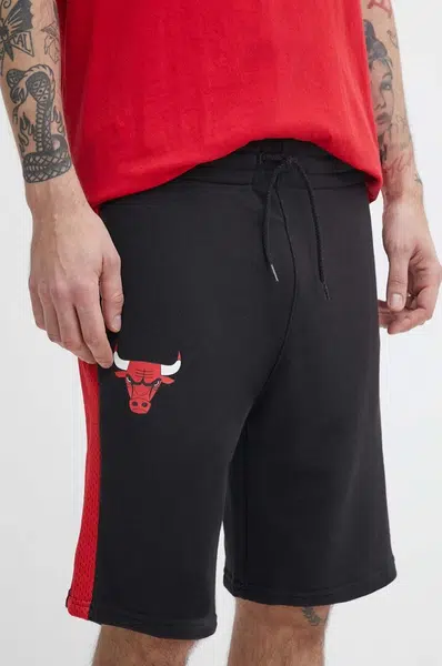 Kraťasy New Era CHICAGO BULLS pánské, černá barva