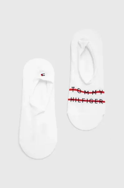 Ponožky Tommy Hilfiger 2-pack pánské, bílá barva, 701222189